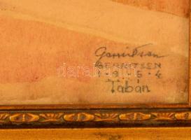 Gerittsen jelzéssel: Tabán? 1954. Akvarell, papír, üvegezett  hibás keretben, 24×33 cm