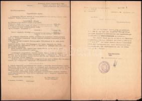 cca 1953-1960 Asbóth Oszkár (1891-1960) feltaláló, mérnök levele, hozzá kapcsolódó iratok, levelek