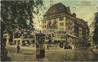 Bad Elster, Palast-Hotel Wettiner Hof / street view, hotel, advertising column