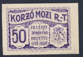 Szeged/Korzó Mozi Rt. DN 50f jobb ívszél + illesztőkereszt T:I