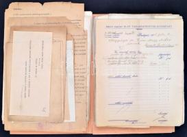 cca 1920-1940 Gr. Károlyi Lajos és Alajos nevére szóló nyugták, iratok, levelezés