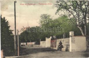 Portoroz, Portorose; Viale / street view, sanatorium advertisement. Luigi Fumato (EK)