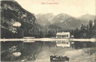 1906 Lago di Braies, Pragser Wildsee (Südtirol); Hotel Pragserwildsee