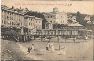 1906 Santa Margherita Ligure (Genova), Spiaggia e Bagni / beach, baths, rowing boat