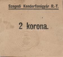 Szeged/Szegedi Kenderfonógyár Rt. DN 2K szárazbélyegzővel T:II pici folttal