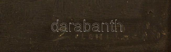 Zilahi Pogány Lajos (1873-?): Férfi portré. Olaj (besötétedett),  fatábla, jelzett, keretben, 27×19 ...