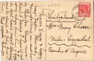 1918 Freetown, huts, African folklore. "Happy New Year" greeting. photo