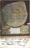1903 Mexico City, Calendario Azteca / Aztec sun stone (pinholes)