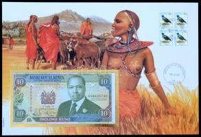 Kenya 1992. 10Sh felbélyegzett borítékban, bélyegzéssel T:I 	 Kenya 1992. 10 Shillings in envelope with stamp and cancellation C:UNC