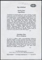 Kertész Imre Nobel díjas író aláírása idézetét tartalmazó nyomtatványon