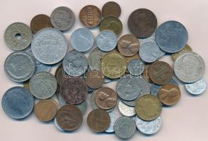 61db-os vegyes külföldi fémpénz tétel az 1800-1963 közötti időszakból, közte Ausztria, Franciaország, Olaszország, Svájc T:2-3 61pcs of various metal coins from 1800-1963, including Austria, France, Italy, Switzerland C:XF-F