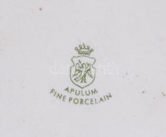 Apulum női portrés tálca, matricás, jelzett, apró kopásnyomokkal, 21,5×17 cm