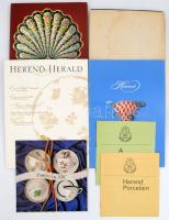 Herendi porcelánnal kapcsolatos könyvek, nyomtatványok 13 db