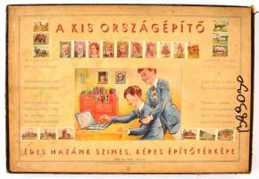 1942 A kis országépítő- Édes hazánk színes, képes építő térképe. Társasjáték