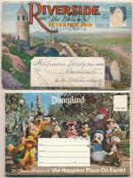 2 db MODERN amerikai városképes lap / 2 modern American (USA) town-view postcards: Disneyland and California