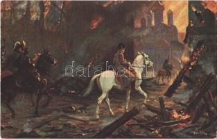 Napoléon dans Moscou en teu / Napoleon in the burning Moscow, LL. 2. s: R. Delille