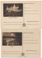 2 db MODERN használatlan magyar budapesti szocreál képeslap, a 3 éves terv reklámjával zárt képeslap...