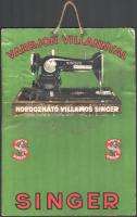 cca 1930 Singer villany varrógép Karton reklám tábla 23x32 cm