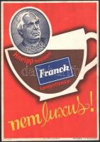 cca 1930 Franck Kneipp malátakávé, kétoldalas karton reklám tábla, plakát. 24x34 cm