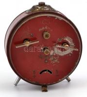 cca 1940 Szövetkezeti áru reklámos vekker óra. Nem működik 11 cm