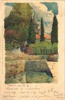 1904 Abbazia, Opatija; Kuenstlerpostkarte No. 1136. von Ottmar Zieher Kunstanstalt No. 1478. litho s: Raoul Frank (EK)