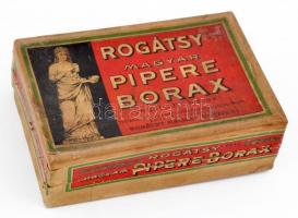 cca 1930 Rogátsy pipere borax reklámos papír doboz 11x7,5 cm