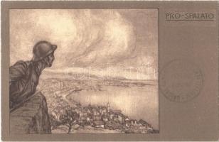 Split, Spalato; Pro-Spalato / WWI military patriotic propaganda art postcard