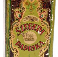 Szegedi paprika fém reklámos doboz 12 cm