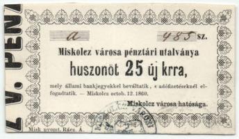 Miskolc 1860. 25kr T:I