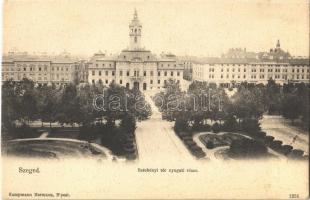 Szeged, Széchenyi tér nyugati oldala, Városháza. Kampmann Hermann kiadása (fl)