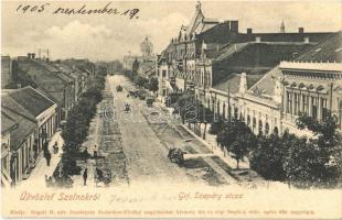 1905 Szolnok, Gróf Szapáry utca, zsinagóga. Kiadja Szigeti H. udv. fényképész (fl)