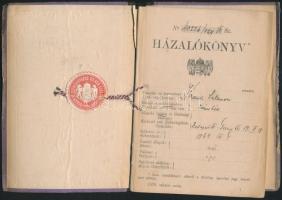 1924 Házalókönyv izraelita vallású rőfös számára, sok bejegyzéssel