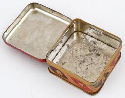 cca 1930 Békési mézcukorka fém doboz 7x7 cm