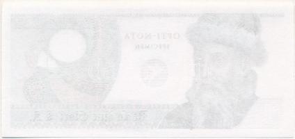 De La Rue Giori S.A. "Guttenberg" minta bankjegye, fázisnyomat évszám és értékjelzés nélkü...