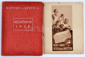 1933 Hutter és Lever kézikönyv 2 db, egyik vászon kötésben