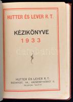 1933 Hutter és Lever kézikönyv 2 db, egyik vászon kötésben