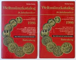 Günter Schön: Weltmünzkatalog 20. Jahrhundert. 17. Auflage, München,1986. Két kötetben, használt állapotban.