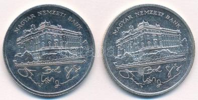 1992. 200Ft Ag "MNB" (2x) T:1-,2