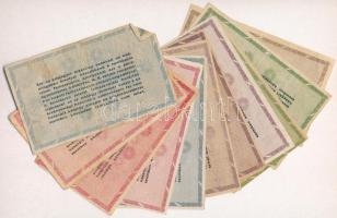 1946. 10.000-10.000.000AP (11x) benne sorszámozott és sorszám nélkül változatok, fehér vastagabb pap...