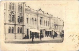 1900 Pécs, Nemzeti Casino (kaszinó). Fischer Ferenc kiadása (szakadás / tear)