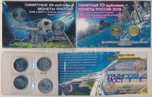 Oroszország 2013-2019. 11xklf forgalmi emlékkiadás, 2-10-25R-es címletek T:1,1- Russia 2013-2019. 11xdiff commemorative issues 2-10-25 Rubles denominations C:UNC,AU