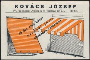 cca 1930 Prohászka Ottokár redőnykészítő reklám matrica