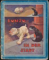 cca 1920 Bonzo in der Stadt. képes könyvecske 16 p. Sérült