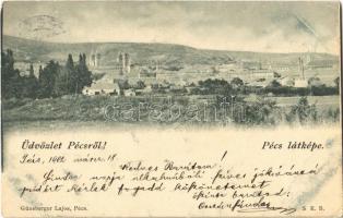 1902 Pécs, látkép. Günsberger Lajos (fl)