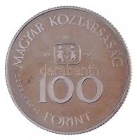 1990. 100Ft Cu-Ni "S.O.S. Gyermekfalu" jelzett próbaveret "PRÓBAVERET" felirat a...