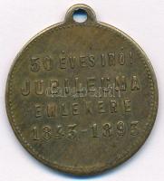 Gerl Károly (1857-1907) 1893. "Jókai Mór - 50 éves írói jubileuma emlékére" Cu emlékmedál ...