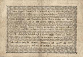 1849. 2Ft kincstári utalvány "Kossuth bankó" bal felső sarokban fekete vonal T:II/III