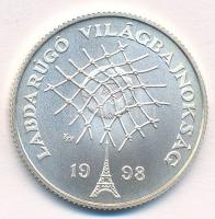 1998. 750Ft Ag "Labdarúgó VB" kapszulában tanúsítvánnyal T:BU patina Adamo EM148