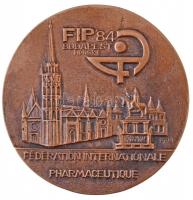 1984. FIP 84 - Fédération Internationale Pharmaceutique / Budapest Br emlékplakett (89mm) T:2