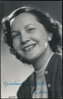 Sebők Margit (1939-2000) színésznő aláírása az őt ábrázoló fotón
